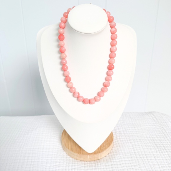 Jewelry - NEW Gemstone Beaded Necklace - Pink Quartzite - Handcrafted Necklace